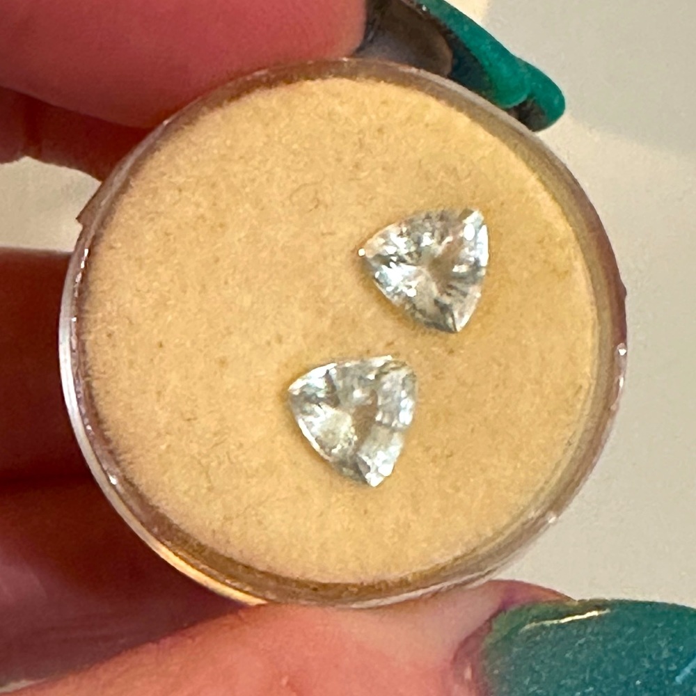 Loose Trillion Cut Aquamarines - 2.4ct total weight
